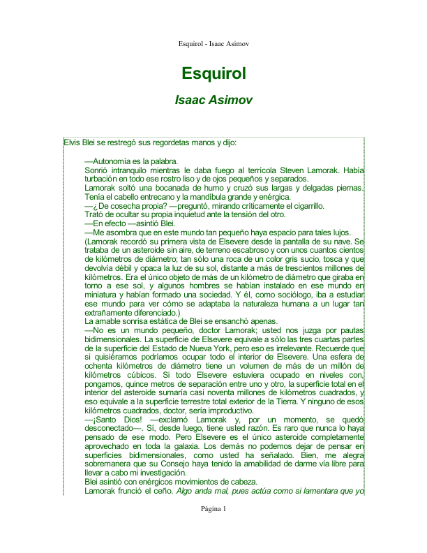 Portada de Esquirol - Isaac Asimov